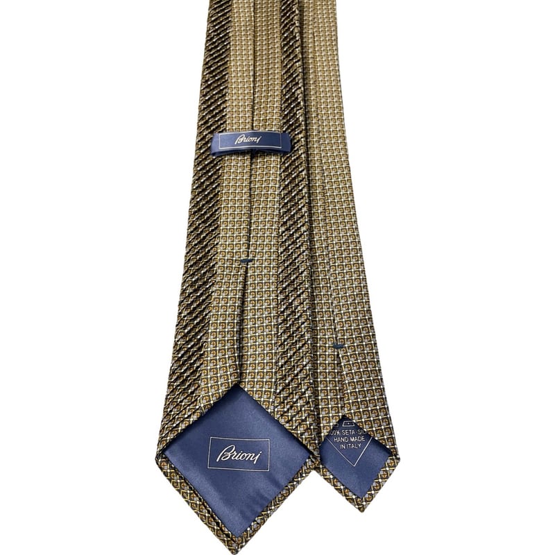 美品✨　Brioni ブリオーニ　シルク 高級　ネクタイ　　ベージュ系 ☆新品同様☆箱付 Italo Ferretti 最高級シルク ネクタイ☆MADE