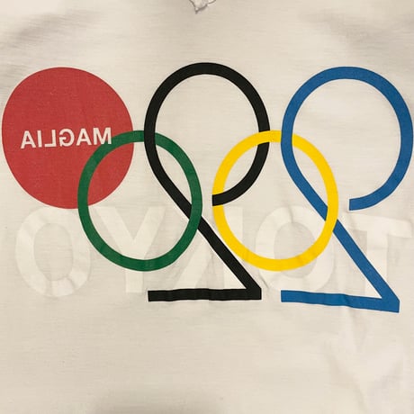 レア MADE IN ITALY製 MAGLIA 「2020 TOKYO OLYMPIC」 VネックプリントTシャツ ホワイト XSサイズ