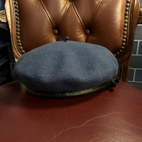 MADE IN ENGLAND製 80s～90s KANGOL ヴァージンウール ベレー帽 ネイビー