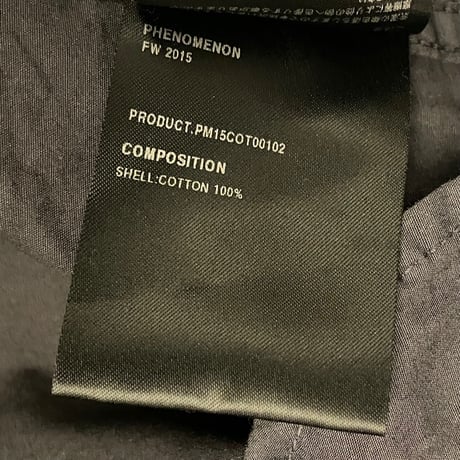 ▲訳あり商品▲ 激レア MADE IN JAPAN製 PHENOMENON 2015FWモデル ミリタリーモッズコート ブラック M/38サイズ