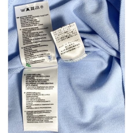 ☆タグ付き新古品☆ FRED PERRY × RAF SIMONS Wネーム替え襟付き半袖鹿の子ポロシャツ サックス 36サイズ