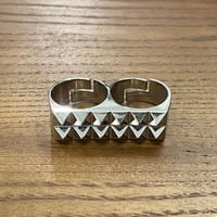 SWAGGER スタッズ二連リング シルバー Fサイズ