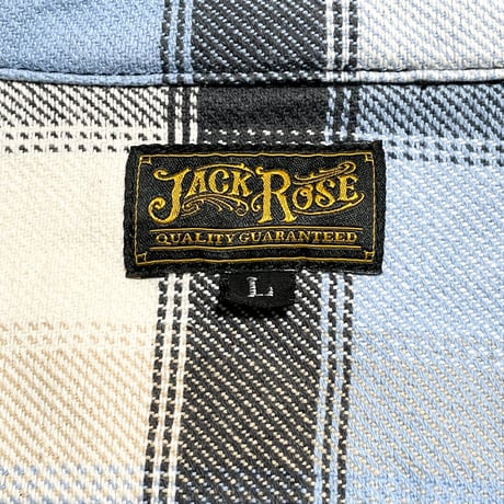 JACK ROSE × HOUSTON UNION MADE CLOTHING 長袖チェック柄ネルシャツ マルチカラー Lサイズ