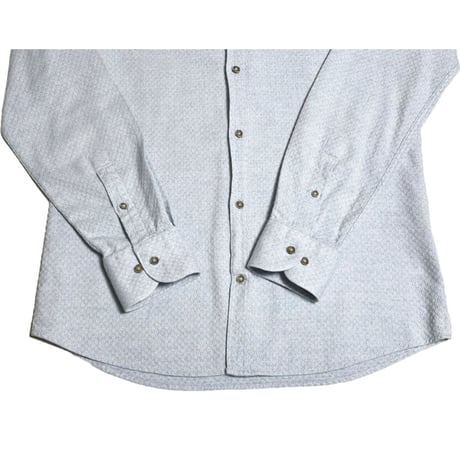 MADE IN ITALY製 PRANDI 長袖コットンシャツ サックス Sサイズ