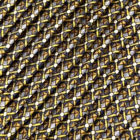 MADE IN ITALY製 Brioni HANDMADE 総柄プリントシルクプリーツネクタイ マルチカラー