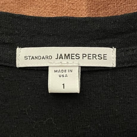 【TOMORROWLAND 取り扱い】 MADE IN USA製 STANDARD JAMES PERSE 半袖クルーネックTシャツ ブラック 1サイズ