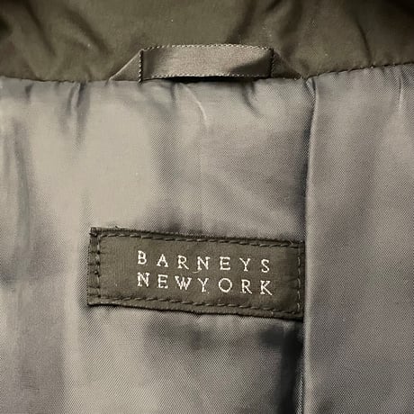 MADE IN ITALY製 BARNEYS NEWYORK フルジップ中綿ジャケット ダークグリーン Sサイズ