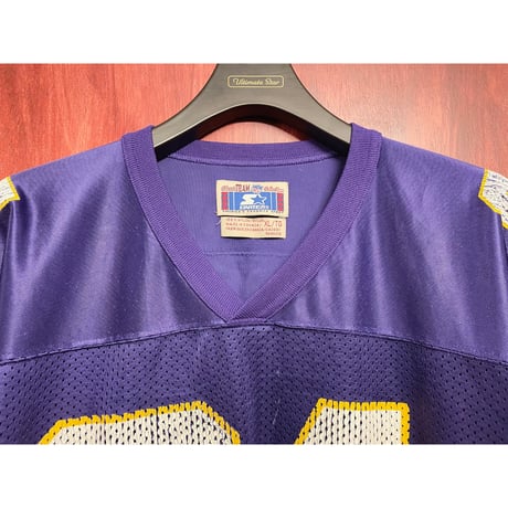 レア MADE IN CANADA製 90s STARTER × NFL MINNESOTA VIKINGS 84 RANDY MOSS モデル フットボールジャージー パープル XLサイズ