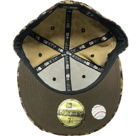 NEW ERA NEWYORK YANKEES ヒョウ柄コーデュロイベースボールキャップ ヒョウ柄 7-3/8サイズ