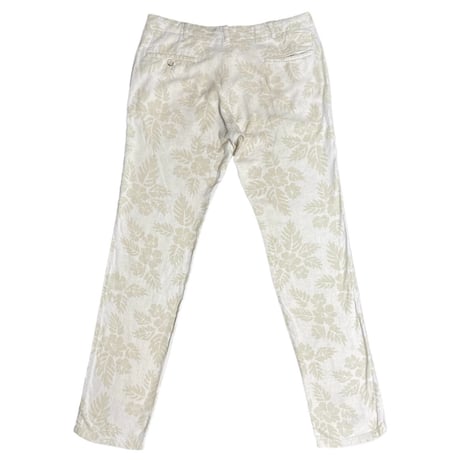 BEAUTY & YOUTH UNITED ARROWS ボタニカル柄コットンリネンパンツ アイボリー Mサイズ