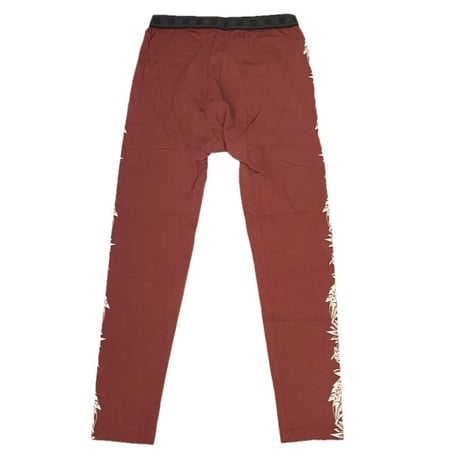 ☆タグ付き新古品☆ MADE IN JAPAN製 SWAGGER クロスボタニカル柄レギンス ワイン Fサイズ