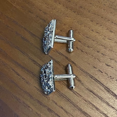 ネクタイピン付きカフスボタンセット シルバー