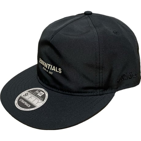 ☆タグ付き新古品☆ NEW ERA × FOG ESSENTIALS コラボレーション スナップバックキャップ ブラック Fサイズ