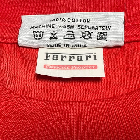 Ferrari GEAR OFFICIAL ロゴプリントTシャツ レッド Lサイズ相当