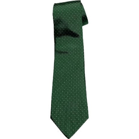 ▲訳あり商品▲ MADE IN ITALY製 LUIGI BORRELLI ドット柄シルクネクタイ グリーン
