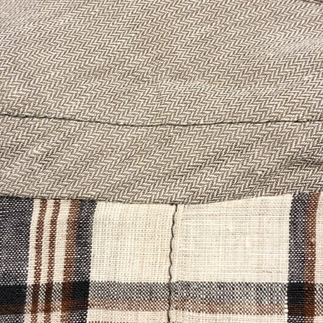 MADE IN ITALY製 Mr.Rick Tailor チェック柄 リネン100％ ダブルテーラードジャケット マルチカラー 44サイズ