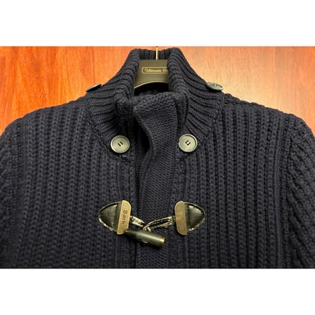 ▲訳あり商品▲ MADE IN ITALY製 Bark ニットダッフルコート ネイビー XSサイズ