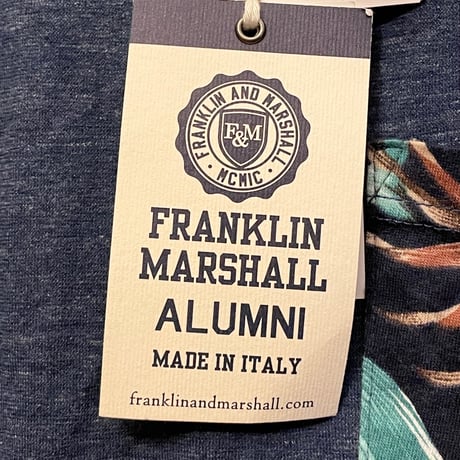 ☆タグ付き新古品☆ MADE IN ITALY製 FRANKLIN MARSHALL ALUMNI 花柄タンクトップ ネイビー Mサイズ