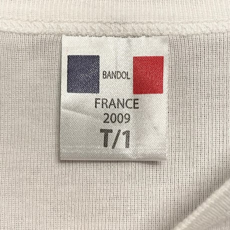 MADE IN FRANCE製 BANDOL RIB COTTON MILITARY CREW TEE クルーネックTシャツ ホワイト T/1サイズ