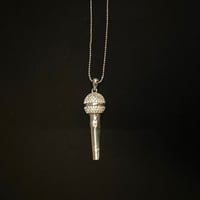 MICペンダントヘッド付きネックレス シルバー