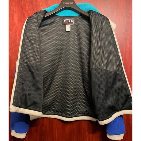 MADE IN CANADA製 westbeach フルジップフリースジャケット アイボリー×ブルー Lサイズ