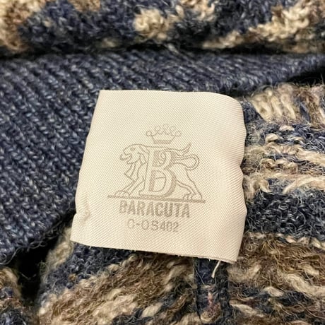 BARACUTA 総柄ウールセーター マルチカラー Mサイズ