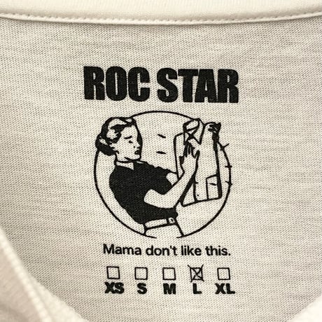 MADE IN JAPAN製 ROCSTAR 無地ショートスリーブTシャツ ホワイト Lサイズ