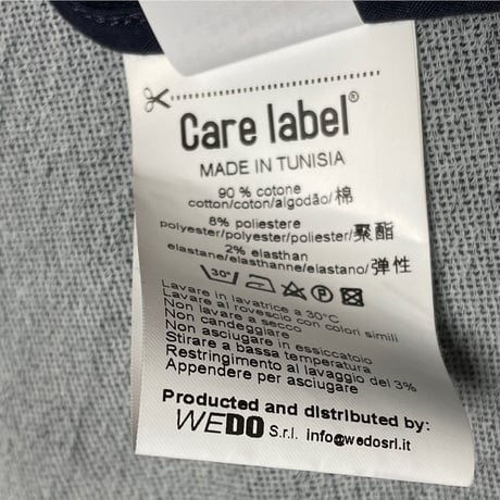タグ付き Care label デニムダブルテーラードジャケット インディゴ Mサイズ