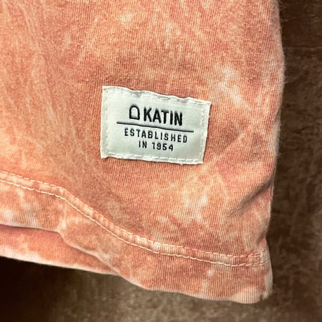 【UNITED ARROWS 取り扱い】 MADE IN USA製 KATIN タイダイ染め バックプリントTシャツ オレンジ Mサイズ