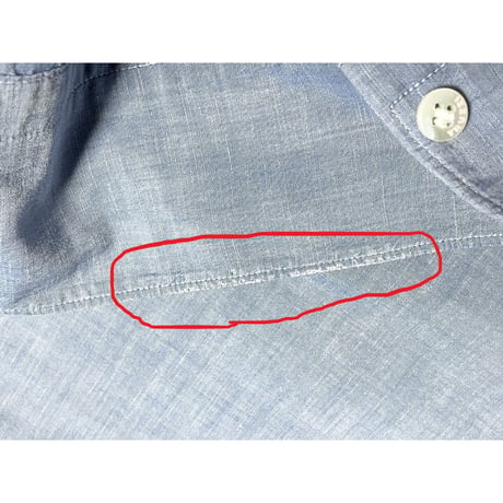 ▲訳あり商品▲ MADE IN ITALY製 TRUZZI 長袖ダンガリーシャツ ライトインディゴ