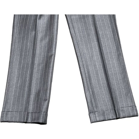 MADE IN JAPAN製 MACKINTOSH LONDON 英国生地使用3ピースストライプスーツ チャコールグレー A4
