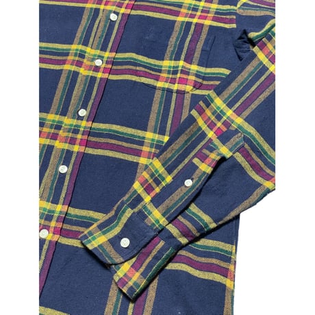 MADE IN USA製 INDIVIDUALIZED SHIRTS 長袖チェックシャツ マルチチェック 14 1/2-32サイズ