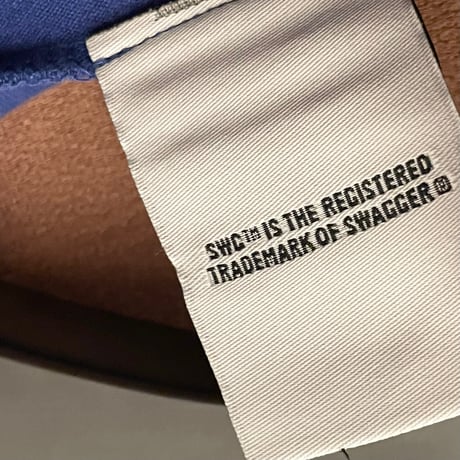 MADE IN JAPAN製 SWAGGER 「FAR EAST LEAGUE」プリントTシャツ ブルー Mサイズ