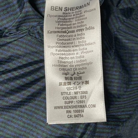 BEN SHERMAN ウール混Pコート ネイビー Sサイズ