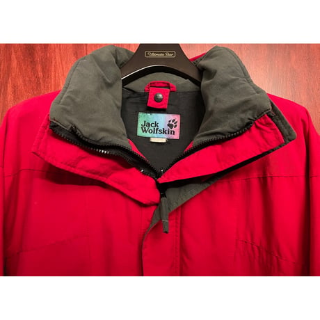 MADE IN POLAND製 90s Jack Wolfskin ナイロンマウンテンジャケット レッド Mサイズ