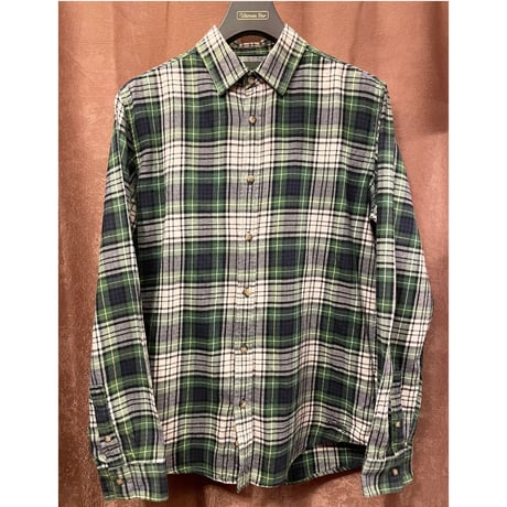 Vintage 55 MAVERICK COLLECTION チェック柄 長袖ボタンダウンシャツ グリーン Mサイズ