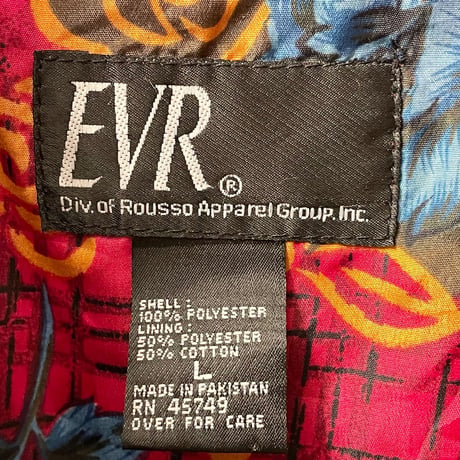 EVR 総柄フルジップナイロンジャケット マルチカラー Lサイズ