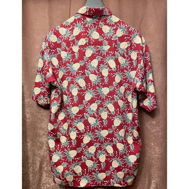 MADE IN HAWAII製 TORI RICHARD 半袖パイナップル柄アロハシャツ エン