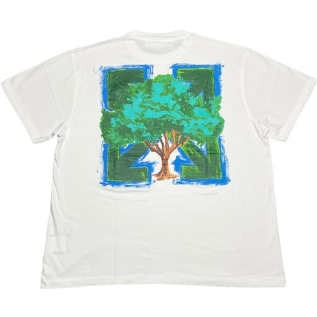 ★新品★ MADE IN PORTUGAL製 2021-22FW OFF-WHITE Tシャツ ARROW TREE S/S OVER TEE WHITE OMAA038F21JER0090184