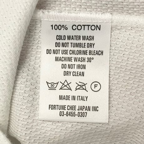 MADE IN ITALY製 gicipi 袖切り替えポケット付きニットTシャツ ホワイト×ネイビー 5サイズ