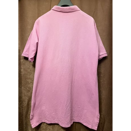 希少 MADE IN USA製 Polo by Ralph Lauren 半袖鹿の子ポロシャツ ピンクパープル Mサイズ
