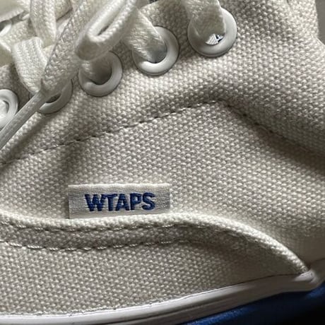 箱付き WTAPS×VANS OG Era LX Wネームスニーカー ホワイト×ブルー US8/26cm