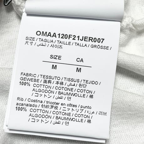 ★新品★ PORTUGAL製 2021-22FW OFF-WHITE Tシャツ CARAV ARROW S/S OVER SKAT WHITE BLACK OMAA120F21JER0070110