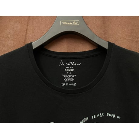 MADE IN JAPAN製 Mr.Children SENSE TOUR 2011 オーガニックコットンプリントTシャツ ブラック Lサイズ