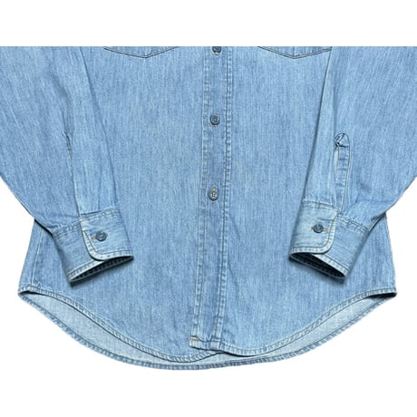 MADE IN USA製 LEVI'S 赤タブ長袖デニムシャツ ライトインディゴ Sサイズ