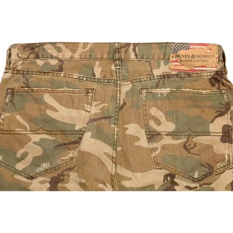 DENIM & SUPPLY RALPH LAUREN Slim Fit 迷彩柄ハーフパンツ 迷彩 W36サイズ