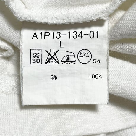 MADE IN JAPAN製 BURBERRY LONDON ヘンリーネックTシャツ ホワイト Lサイズ