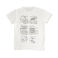 ★新品★ MADE IN ITALY製 MAGLIA 2024年SSモデル 「VIAGGIO」 ロゴプリント クルーネックTシャツ ホワイト S～Lサイズ