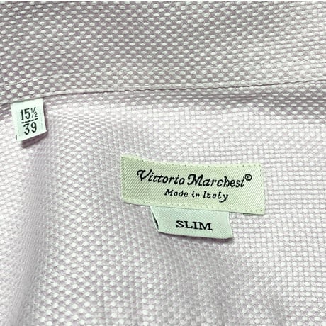 ▲訳あり商品▲ MADE IN ITALY製 Vittorio Marchesi SLIM FIT 長袖シャツ ピンク 39-15 1/2サイズ