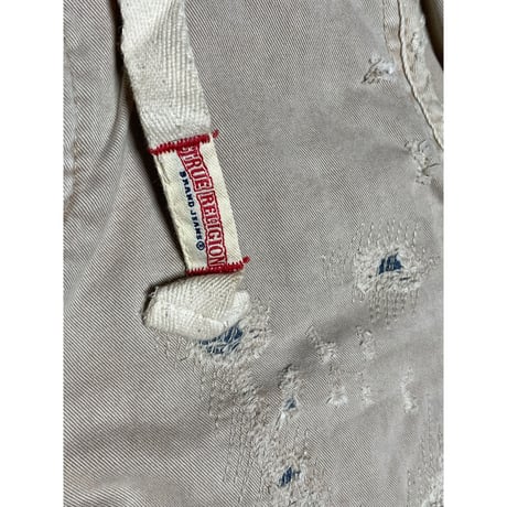 TRUE RELIGION ダメージ加工チノパンツ ベージュ W30サイズ